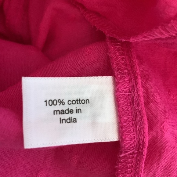 Lane Bryant Scalloped Short Sleeved/Crew Neck Pink Top w/Textured Dots. Size 14 - Picture 8 of 11